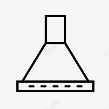 厨房煤气灶设备通风柜厨师烹饪图标