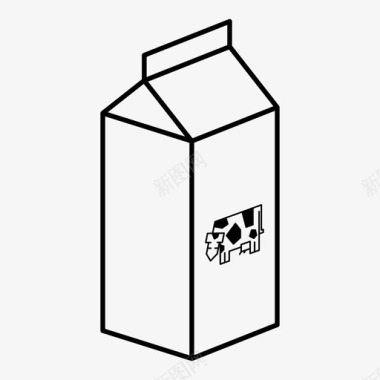 牛奶牛奶乳制品乳糖图标
