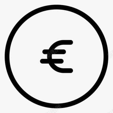 欧元图标欧元货币外汇图标