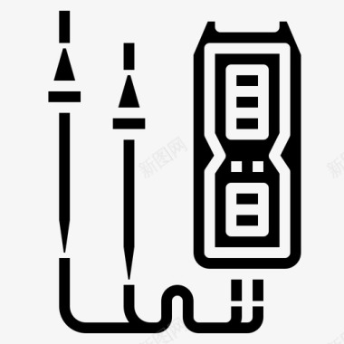 电子信号类图标电压指示器电子磁性图标