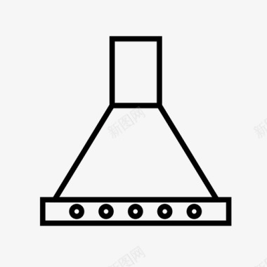 厨房碗盆设备通风柜厨师烹饪图标