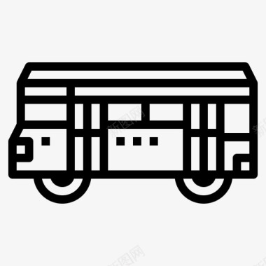 公共标识安全公共汽车公共交通工具车辆图标