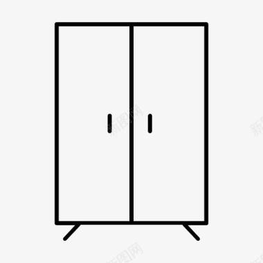 家居用品衣柜壁橱家具图标