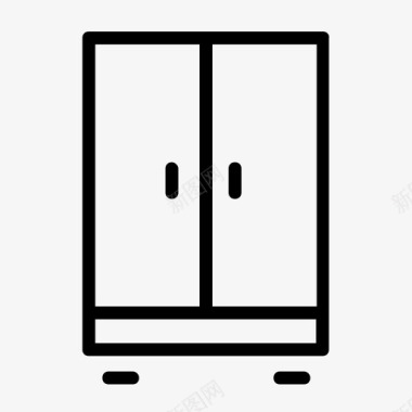 家居用品衣柜壁橱家具图标