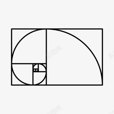 黄金镶钻黄金比率斐波那契几何学图标