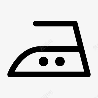洗涤标志熨斗介质温度清洁衣服图标