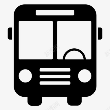 公共标识安全公共汽车小公共汽车校车图标