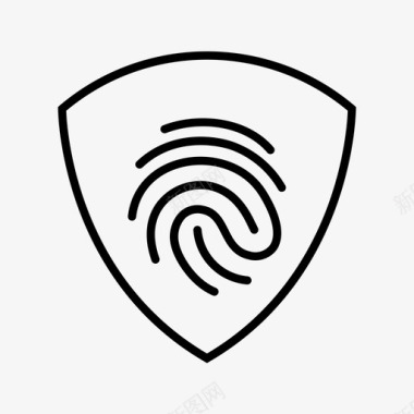 公共标识安全安全保护访问指纹图标