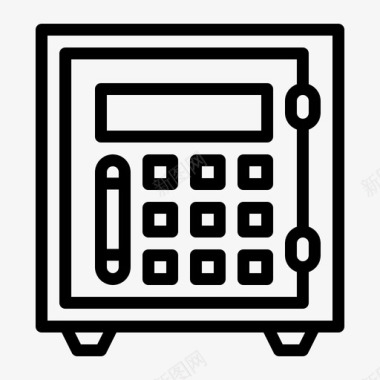 整理柜储物柜保险箱酒店储物柜图标