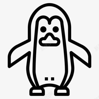 QQ企鹅图标企鹅动物野生动物图标