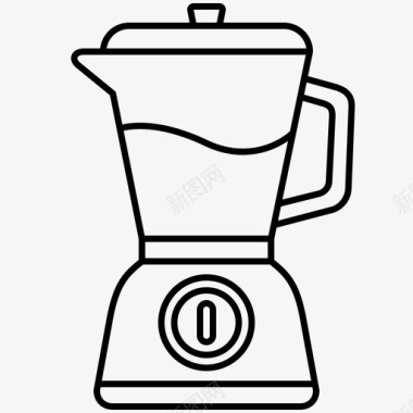 勺子搅拌咖啡浓缩咖啡搅拌机食品处理器图标
