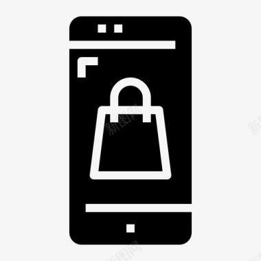 手机抖音软件购物购物袋智能手机图标