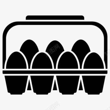 鸡蛋盒子食品图标