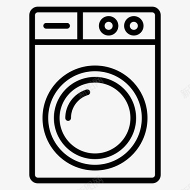 洗衣机洗衣机自动化清洁图标