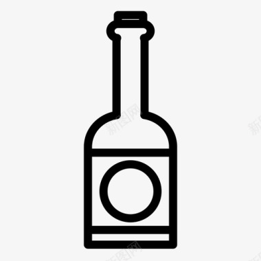 酒水瓶子酒精啤酒图标