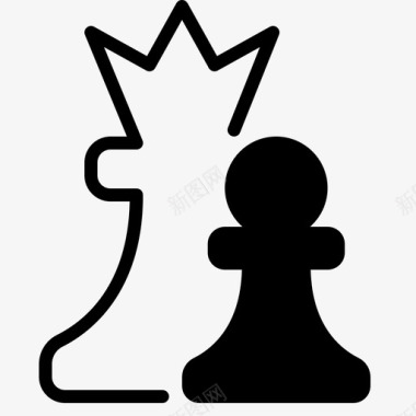 国际象棋棋子皇后图标