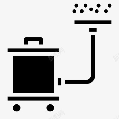大功率吸尘器吸尘器清洁清洁固体图标