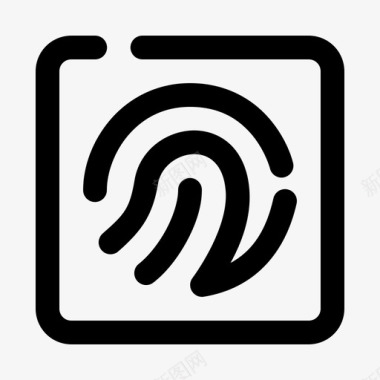 公共标识安全指纹安全传感器图标