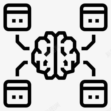 球形大脑人工智能大脑浏览器图标