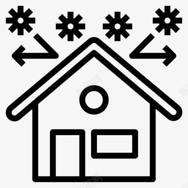 公共标识安全呆在家里冠状病毒冠状病毒19图标