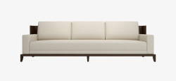 新中式风格三人沙发素材