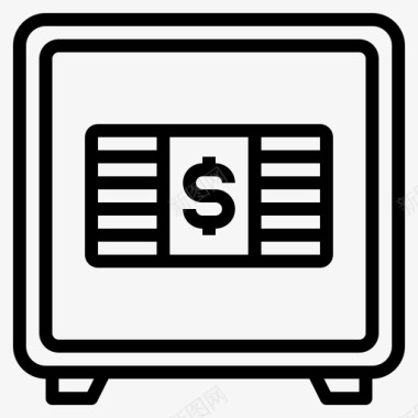 公共标识安全保险箱金融货币图标