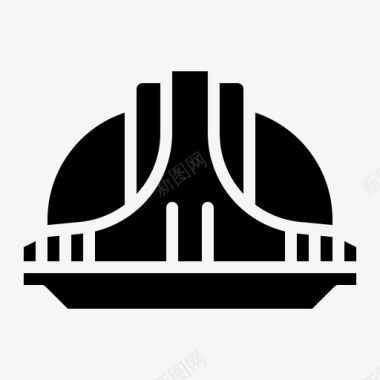 公共标识安全安全帽帽子防护图标