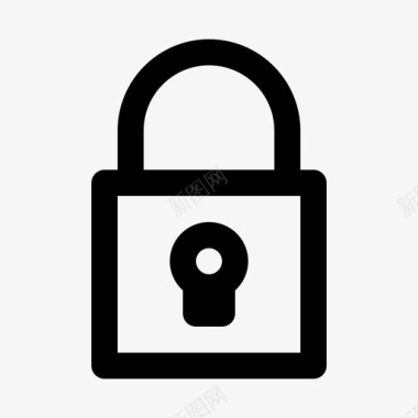 公共标识安全锁定保护安全图标