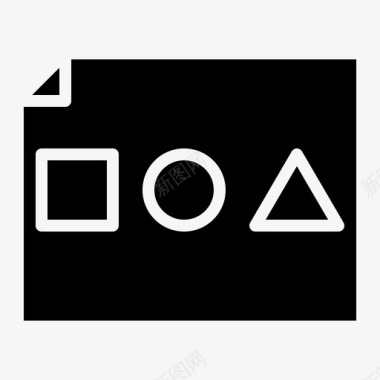 圆形红色基本圆形方形图标