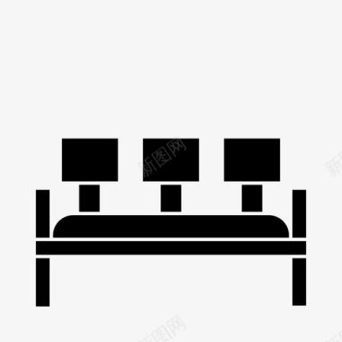 候车候车室座椅椅子家具图标