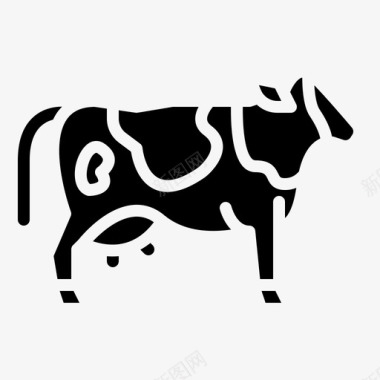 牛耕田牛动物野生动物图标