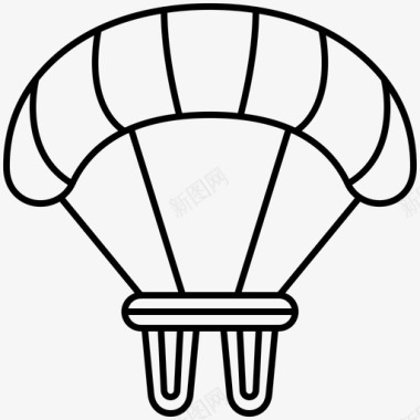 运动装备跳伞冒险极限图标
