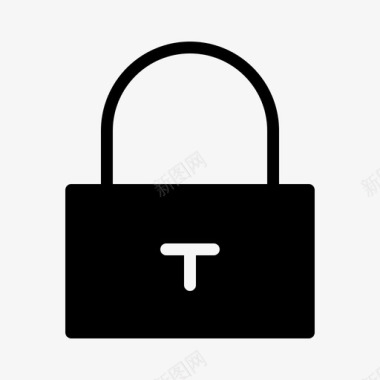 公共标识安全锁定保护安全图标