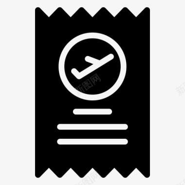 收据账单机场发票图标