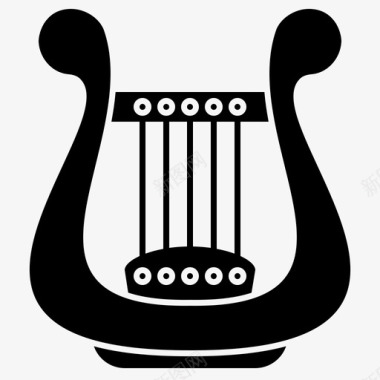 竖琴古希腊乐器图标
