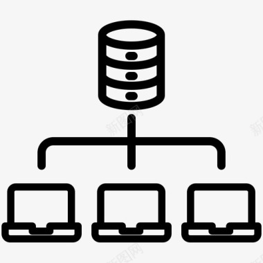 数据托管网络计算机数据库图标
