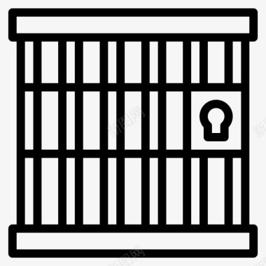 公共标识安全监狱罪犯安全图标