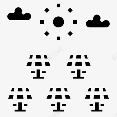 能源生态太阳能生态工业图标