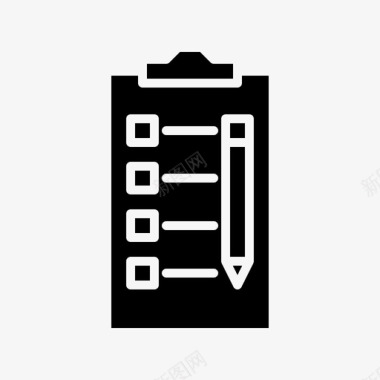 调查评估检查表调查图标