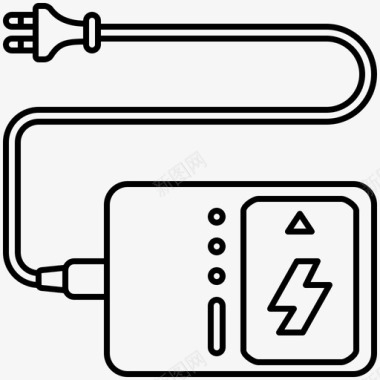 电器摄影图电池充电器电充电图标