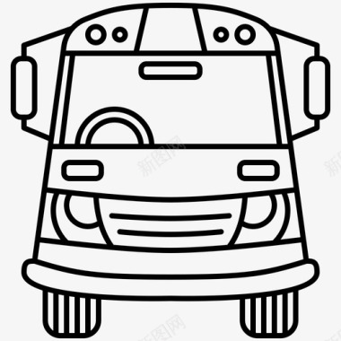 公共标识红公交公共交通图标