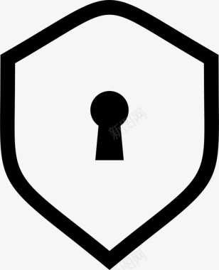 公共标识安全屏蔽锁定隐私图标