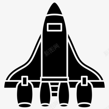 飞船矢量宇宙飞船发射飞机图标