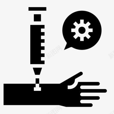 打疫苗疫苗冠状病毒药物图标