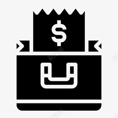 收据帐单美元付款图标