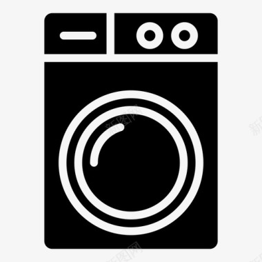 洗衣机洗衣机自动化清洁图标