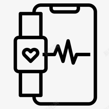 心率运动表心率医疗保健手机图标