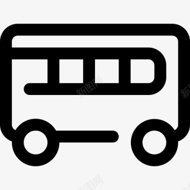 公共标识红公共汽车公共交通工具交通工具图标