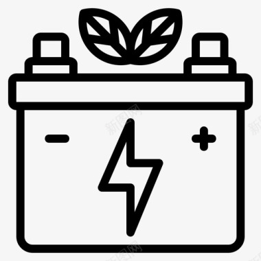绿色电池生态电池生态能源图标