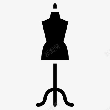 裁缝假人服装形式时尚图标